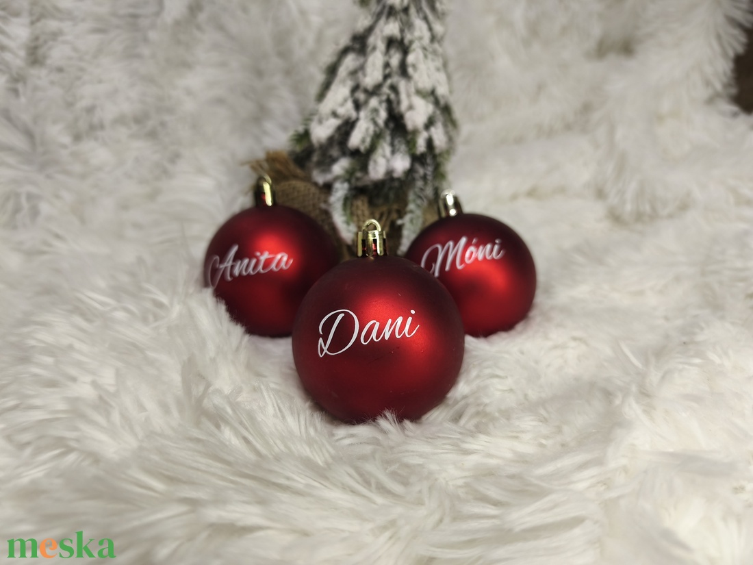 Karácsonyfagömb névvel - karácsony - karácsonyi lakásdekoráció - karácsonyfadíszek - Meska.hu