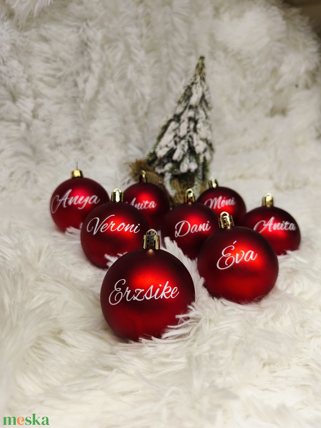 Karácsonyfagömb névvel - karácsony - karácsonyi lakásdekoráció - karácsonyfadíszek - Meska.hu