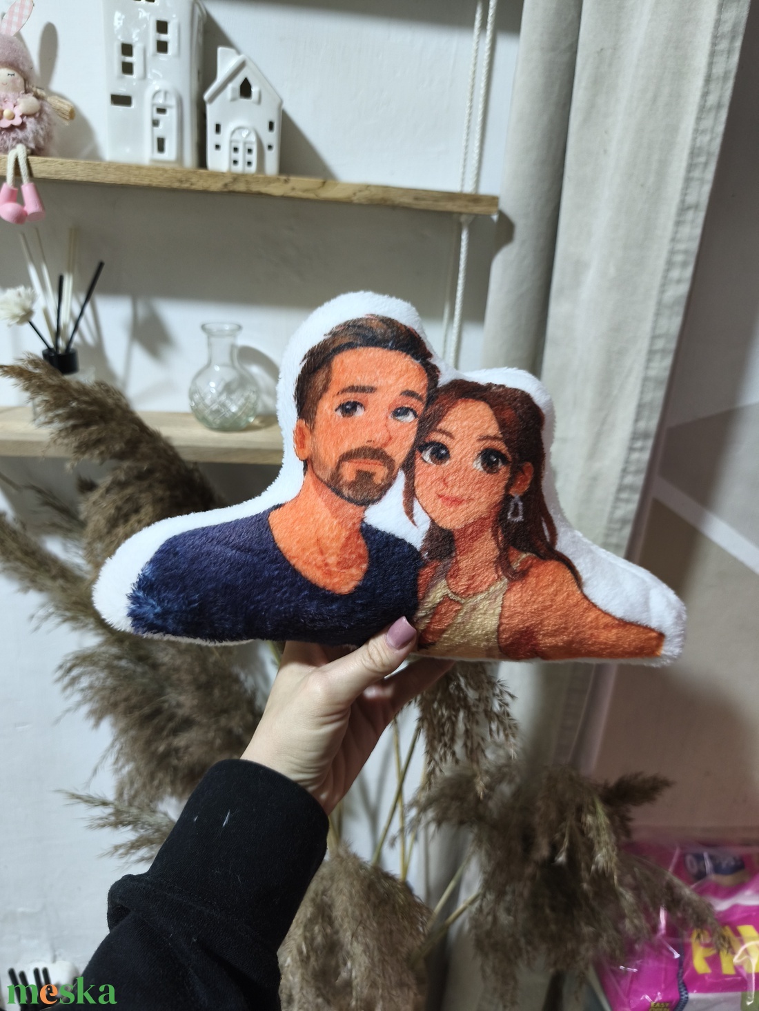 Szerelmes, páros formapárna  - otthon & életmód - lakástextil - párna & párnahuzat - forma párna - Meska.hu