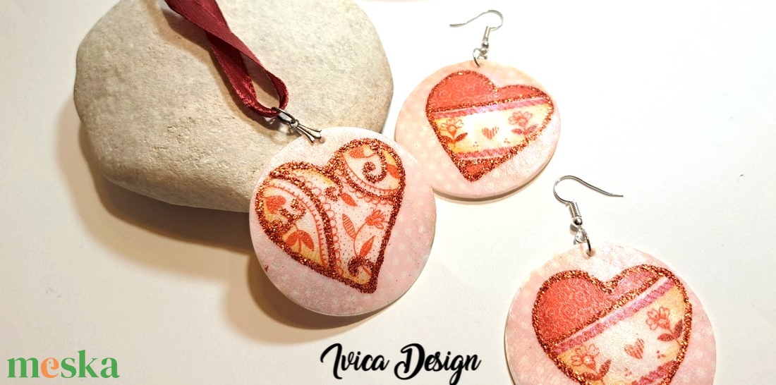 Szíves Decoupage Ékszerszett - ékszer - ékszerszett - Meska.hu Szíves Decoupage Ékszerszett - ékszer - ékszerszett - Meska.hu