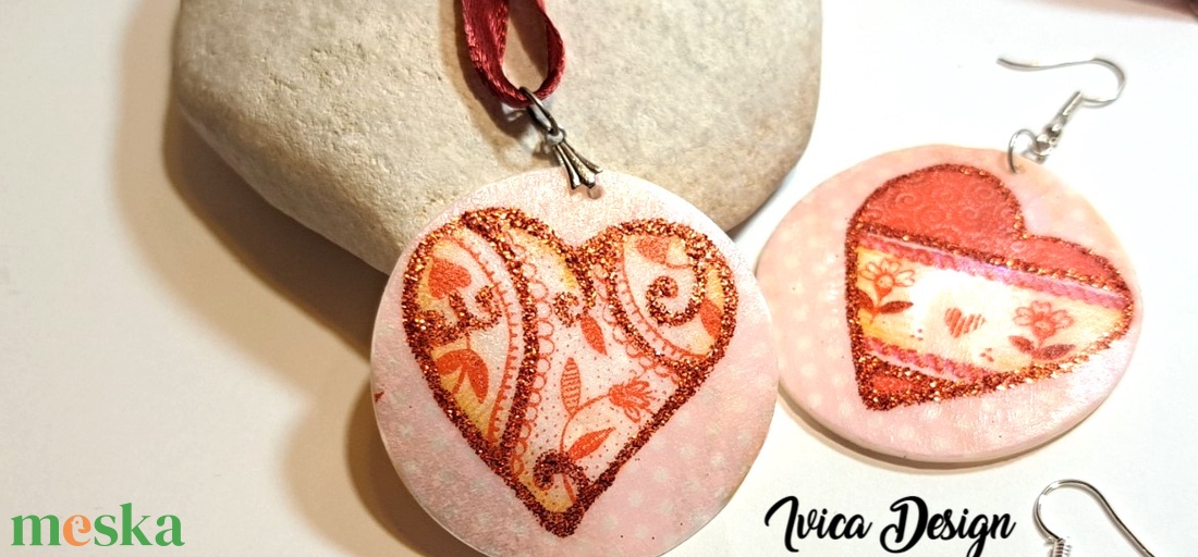 Szíves Decoupage Ékszerszett - ékszer - ékszerszett - Meska.hu Szíves Decoupage Ékszerszett - ékszer - ékszerszett - Meska.hu
