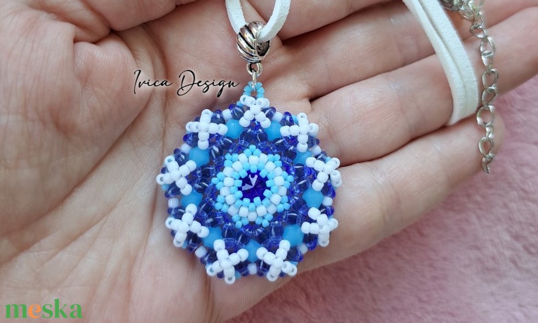 Kékes Mandala Medál Nyaklánccal - ékszer - nyaklánc - medálos nyaklánc - Meska.hu Kékes Mandala Medál Nyaklánccal - ékszer - nyaklánc - medálos nyaklánc - Meska.hu