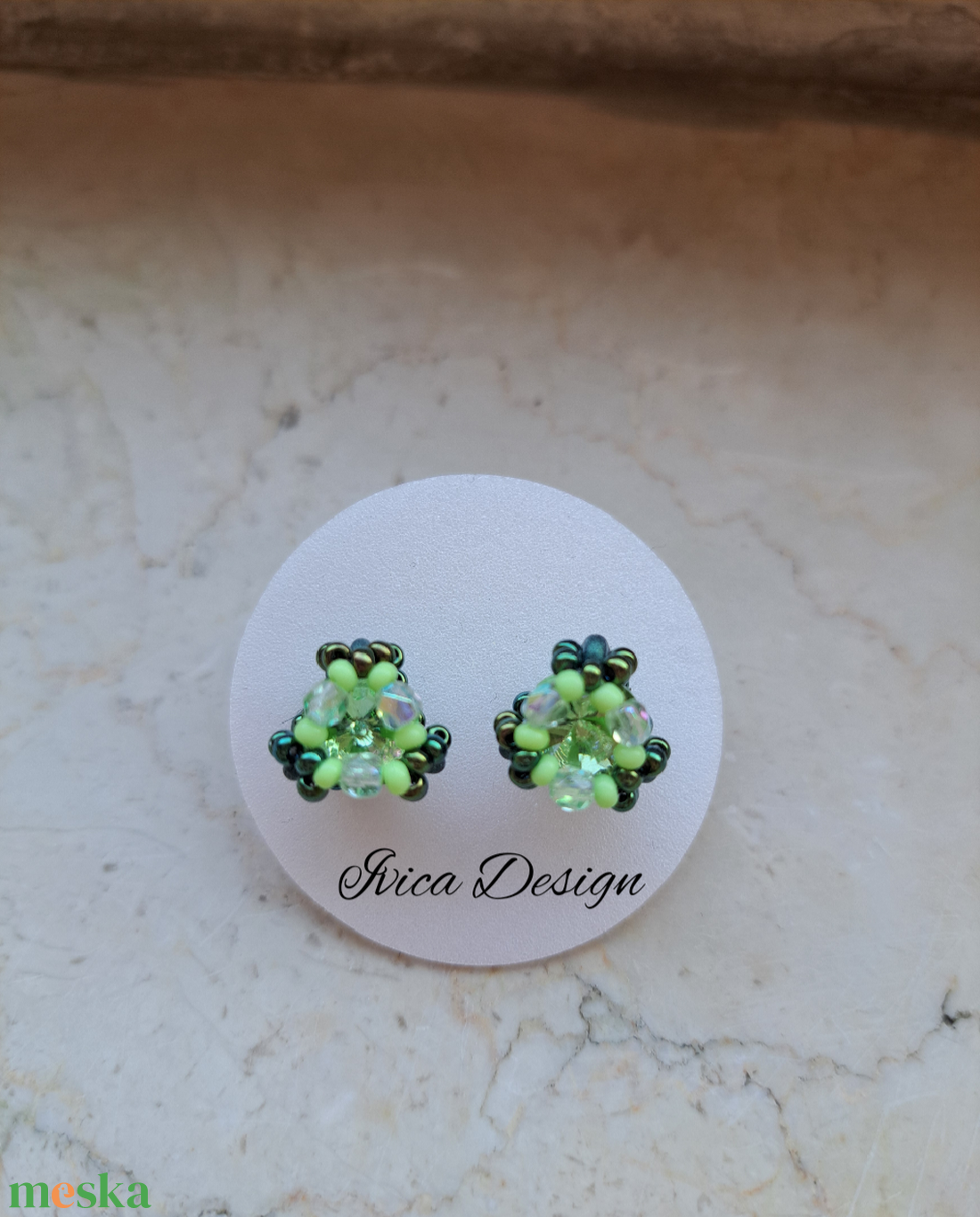 Zoé Bedugós Kristályos Fülbevalók Több Színben - ékszer - fülbevaló - pötty fülbevaló - Meska.hu