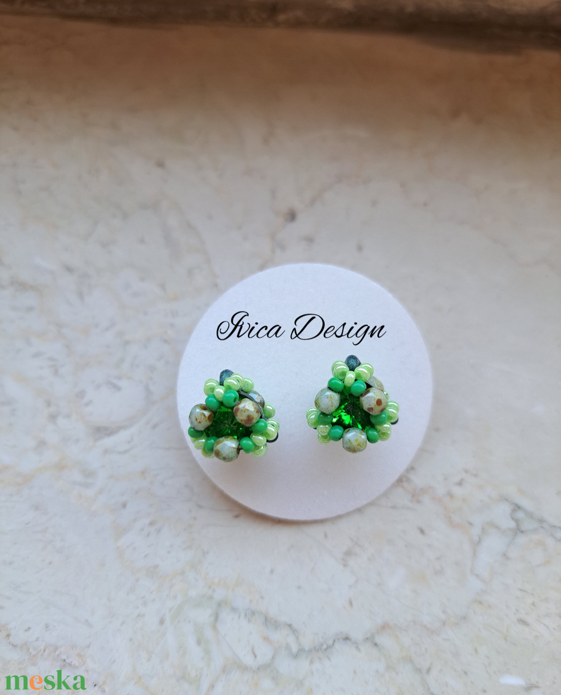 Zoé Bedugós Kristályos Fülbevalók Több Színben - ékszer - fülbevaló - pötty fülbevaló - Meska.hu