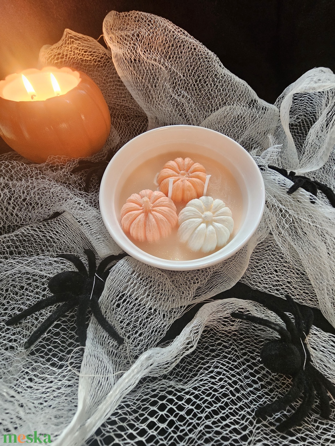 Tökös gyertya - otthon & életmód - gyertya, illat, aroma - gyertya - Meska.hu