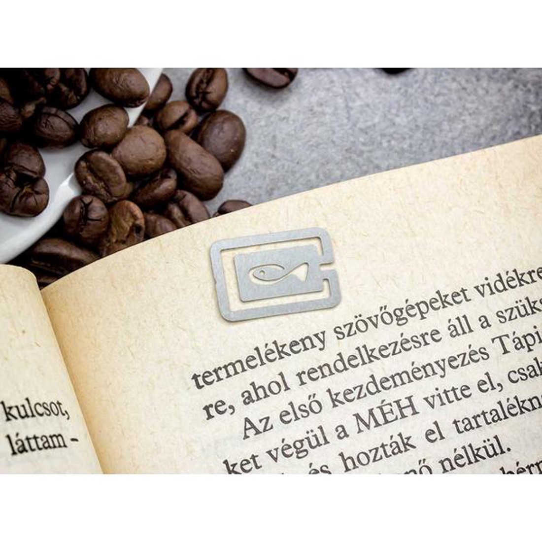 A hal oldaljelölő acél könyvjelző - könyv & zene - könyvjelző - Meska.hu