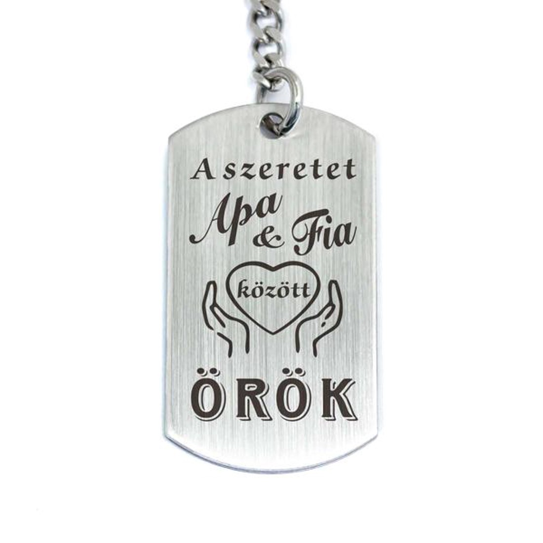 Szeretet apa és fia közt acél medálos kulcstartó - táska & tok - kulcstartó & táskadísz - kulcstartó - Meska.hu Szeretet apa és fia közt acél medálos kulcstartó - táska & tok - kulcstartó & táskadísz - kulcstartó - Meska.hu