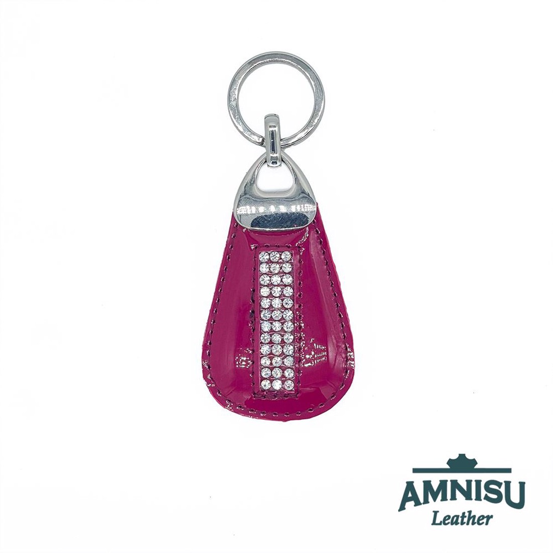 Sötét magenta lakk csepp alakú swarovski köves kulcstartó H4003 - táska & tok - kulcstartó & táskadísz - kulcstartó - Meska.hu