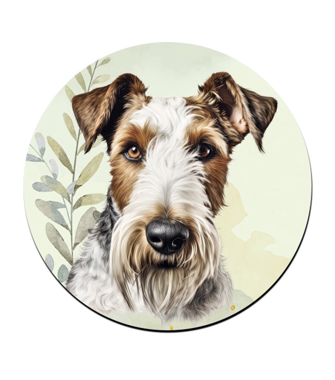 Drótszőrű fox terrier portré mintás bögre alátét -  - Meska.hu