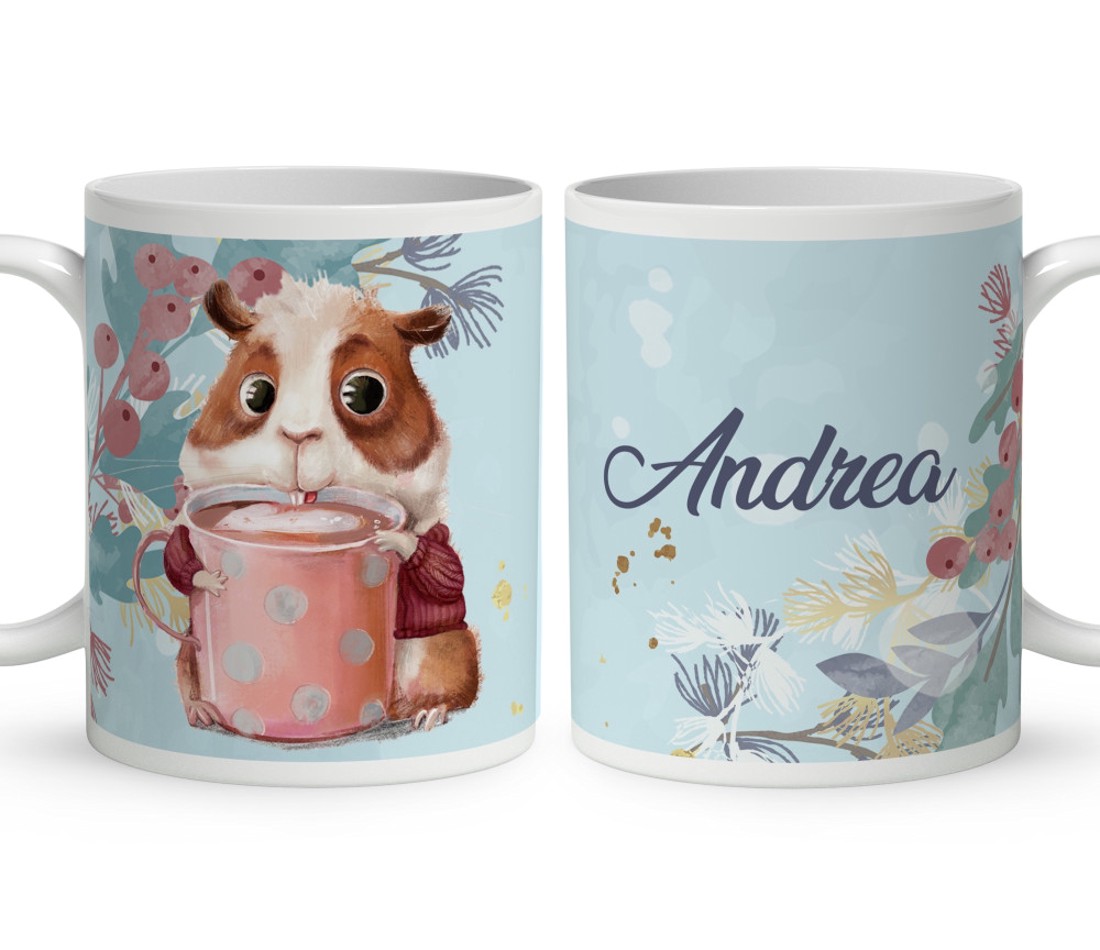 Kérd a neveddel - Kakaós tengerimalac mintás bögre - otthon & életmód - konyhafelszerelés, tálalás - tálalás - bögre & csésze - Meska.hu