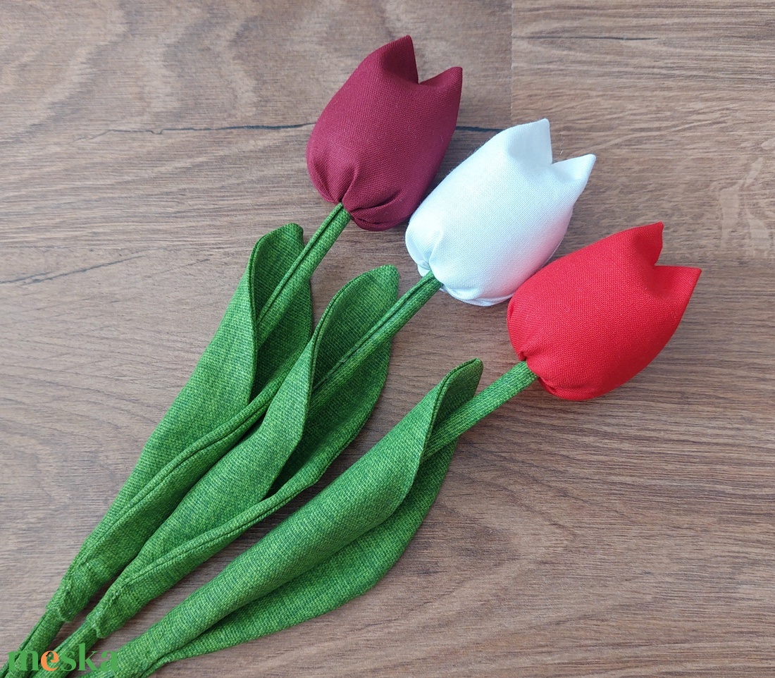 Textil tulipán  - otthon & lakás - dekoráció - asztal és polc dekoráció - asztaldísz - Meska.hu