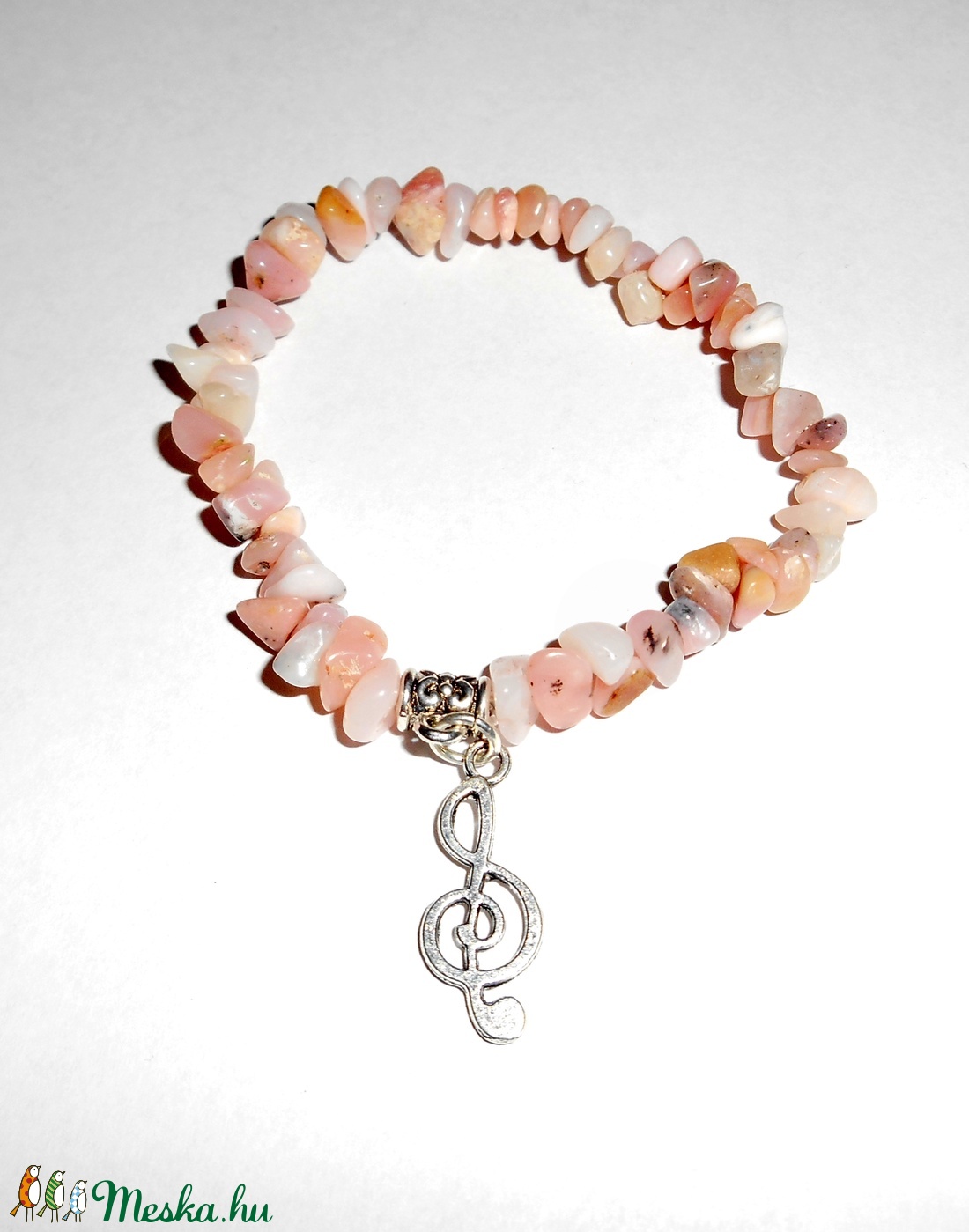 Pink opál karkötő - ékszer - karkötő - charm karkötő - Meska.hu Pink opál karkötő - ékszer - karkötő - charm karkötő - Meska.hu