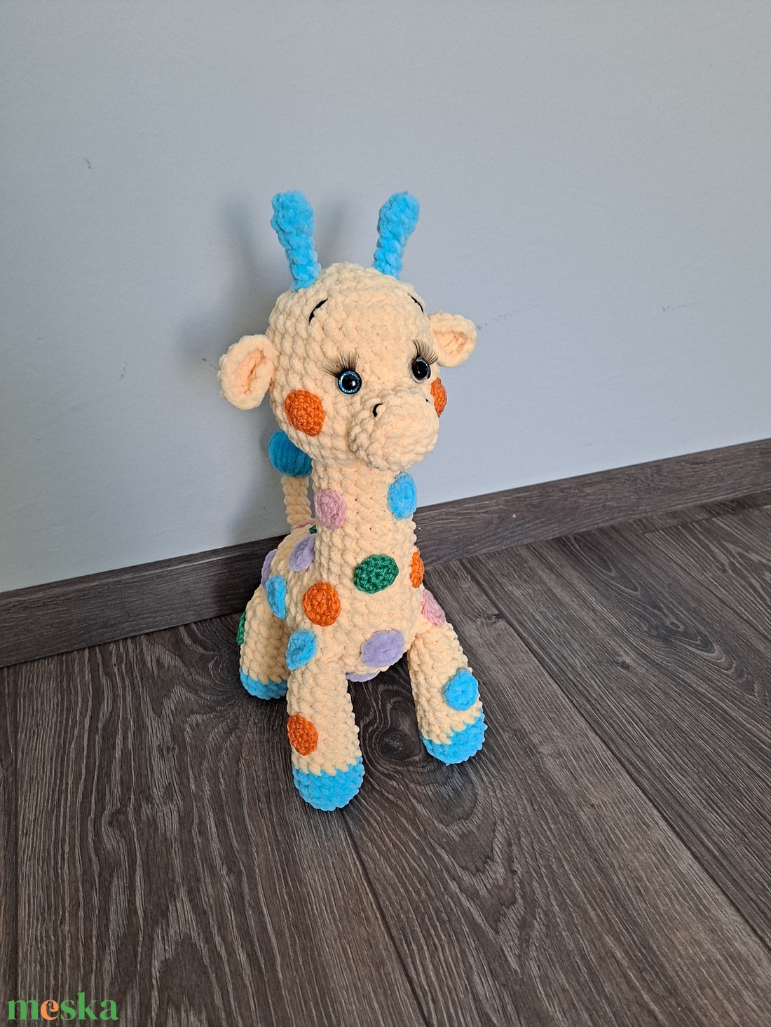 Horgolt zsiráf  - játék & sport - plüssállat & játékfigura - zsiráf - Meska.hu