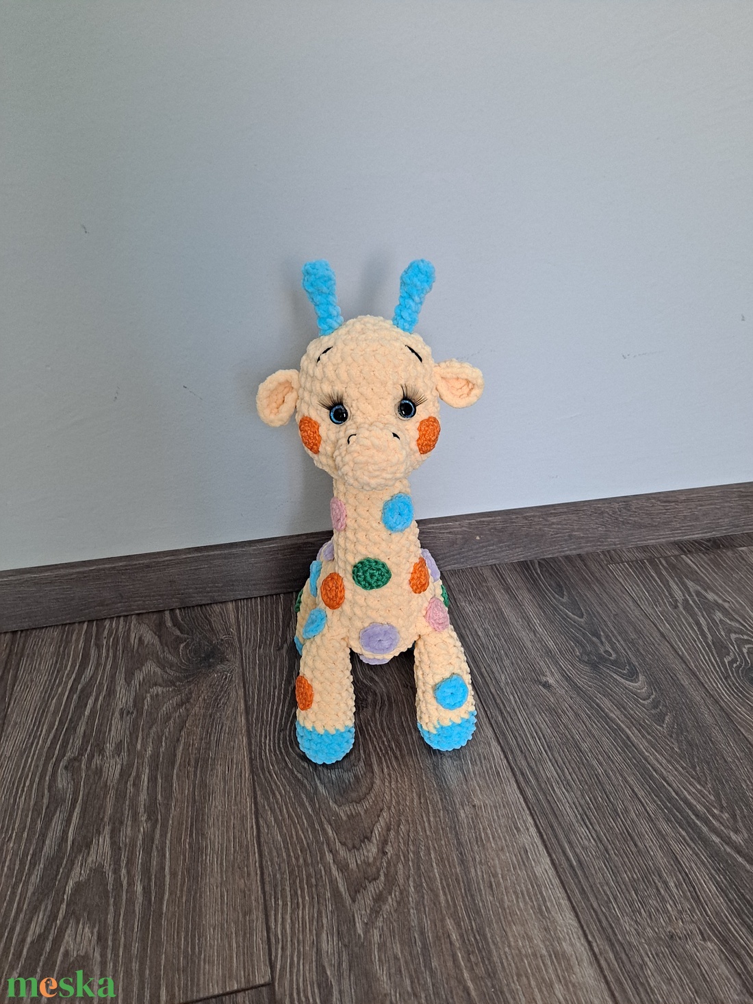 Horgolt zsiráf  - játék & sport - plüssállat & játékfigura - zsiráf - Meska.hu
