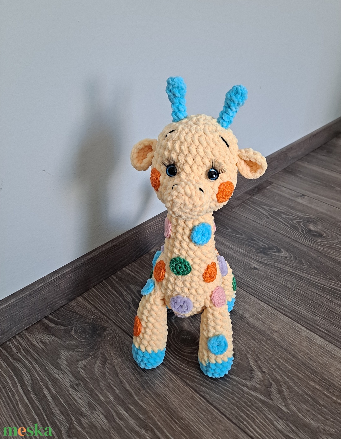 Horgolt zsiráf  - játék & sport - plüssállat & játékfigura - zsiráf - Meska.hu