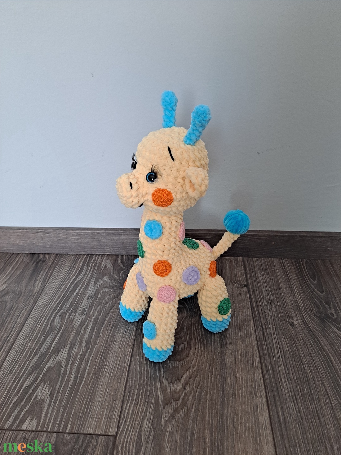 Horgolt zsiráf  - játék & sport - plüssállat & játékfigura - zsiráf - Meska.hu