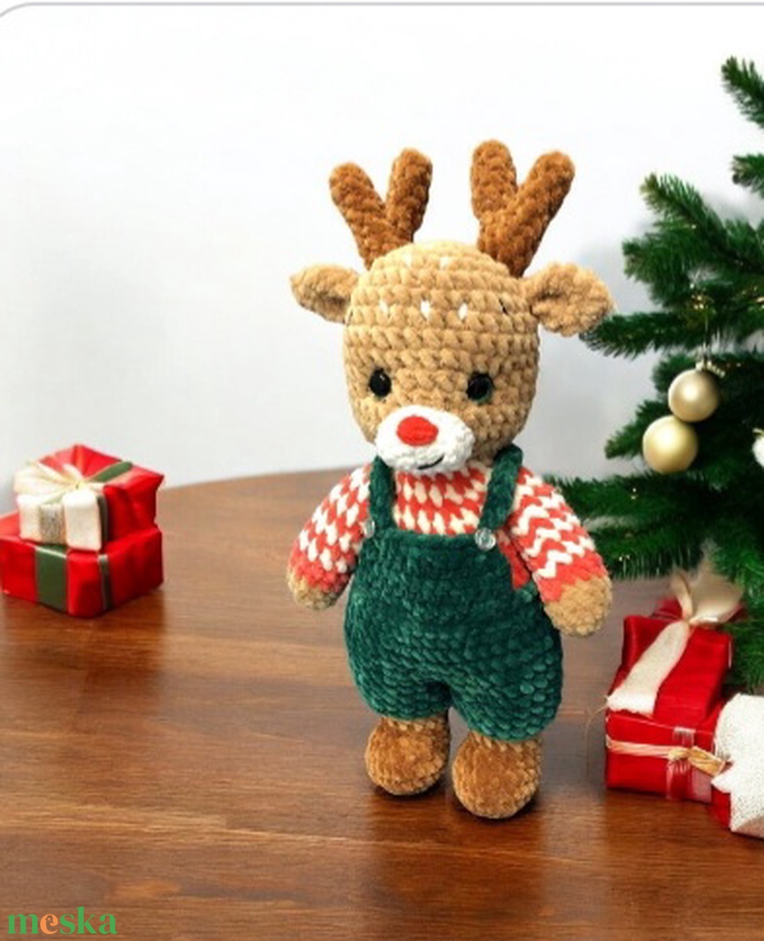 Karácsonyi rénszarvas  - játék & sport - plüssállat & játékfigura - más figura - Meska.hu