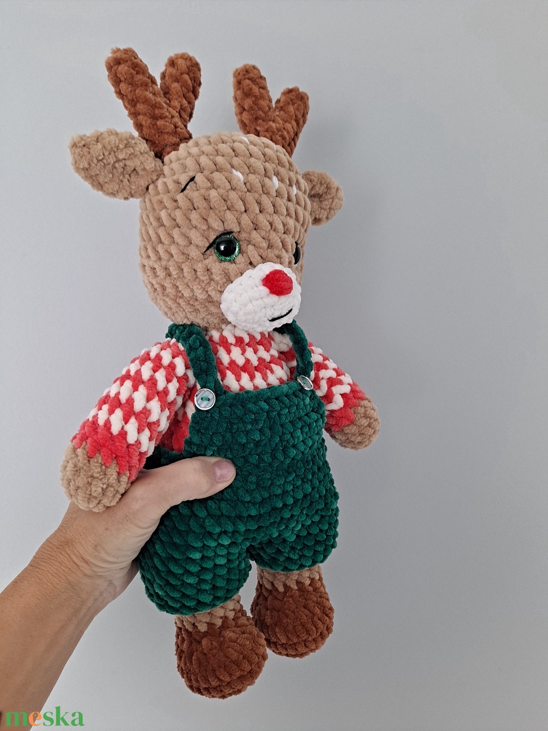 Karácsonyi rénszarvas  - játék & sport - plüssállat & játékfigura - más figura - Meska.hu