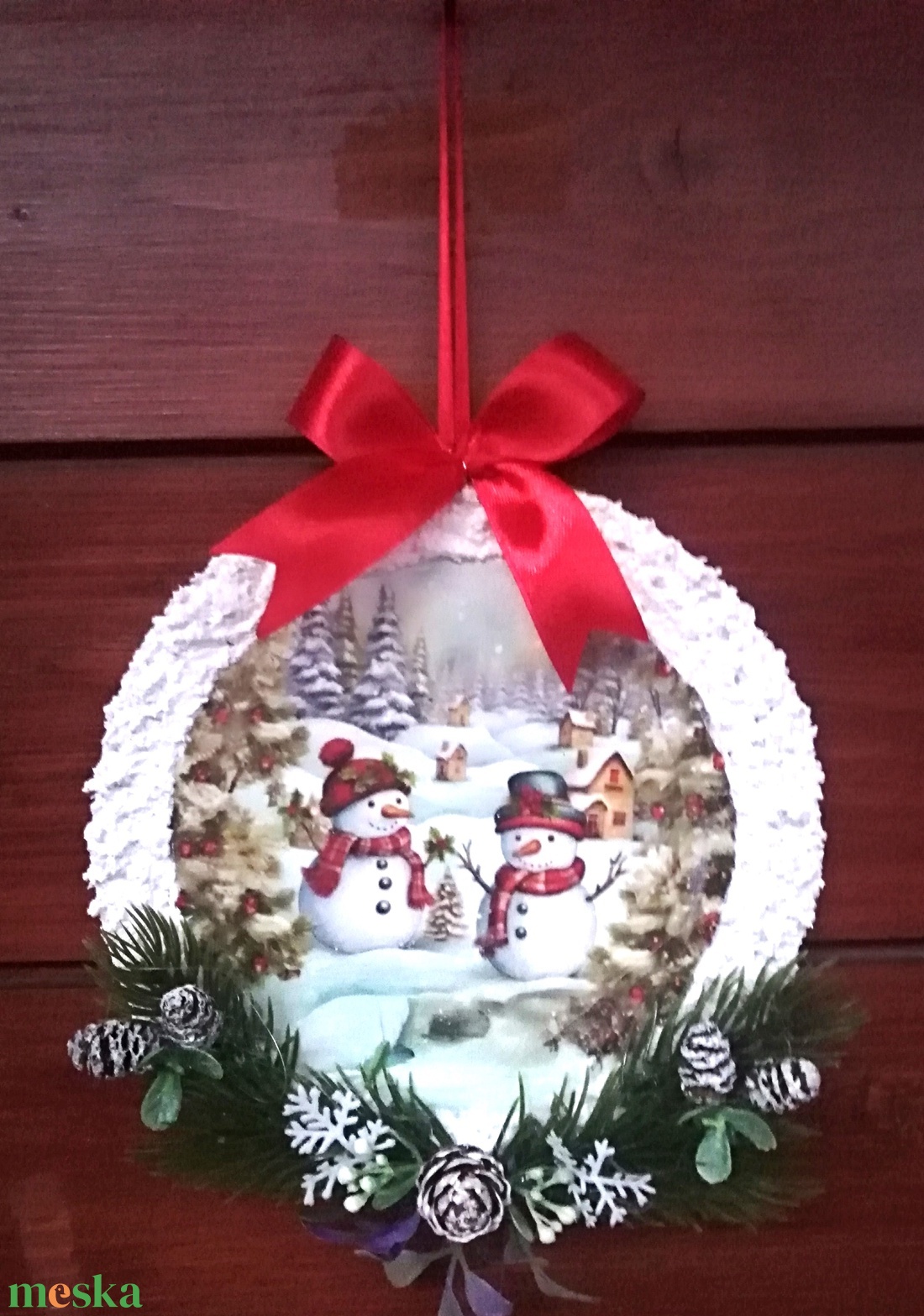 Kisméretű téli ajtó/ablakdísz - otthon & életmód - dekoráció - ajtó- és ablak dekoráció - ajtódísz & kopogtató - Meska.hu