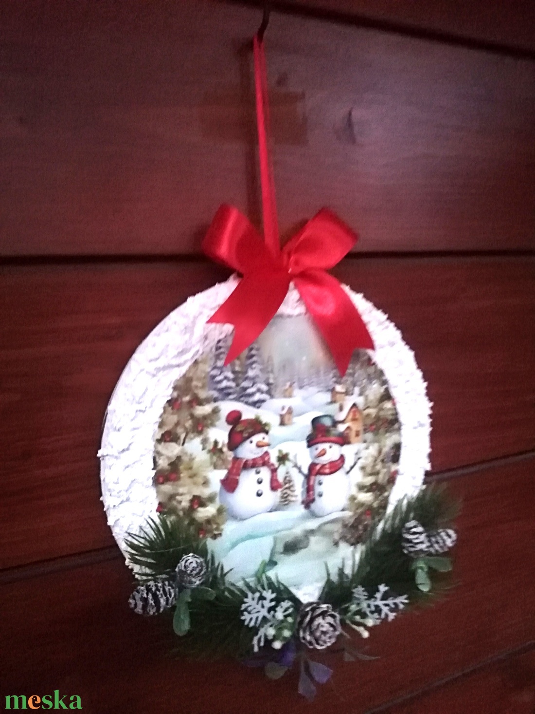 Kisméretű téli ajtó/ablakdísz - otthon & életmód - dekoráció - ajtó- és ablak dekoráció - ajtódísz & kopogtató - Meska.hu