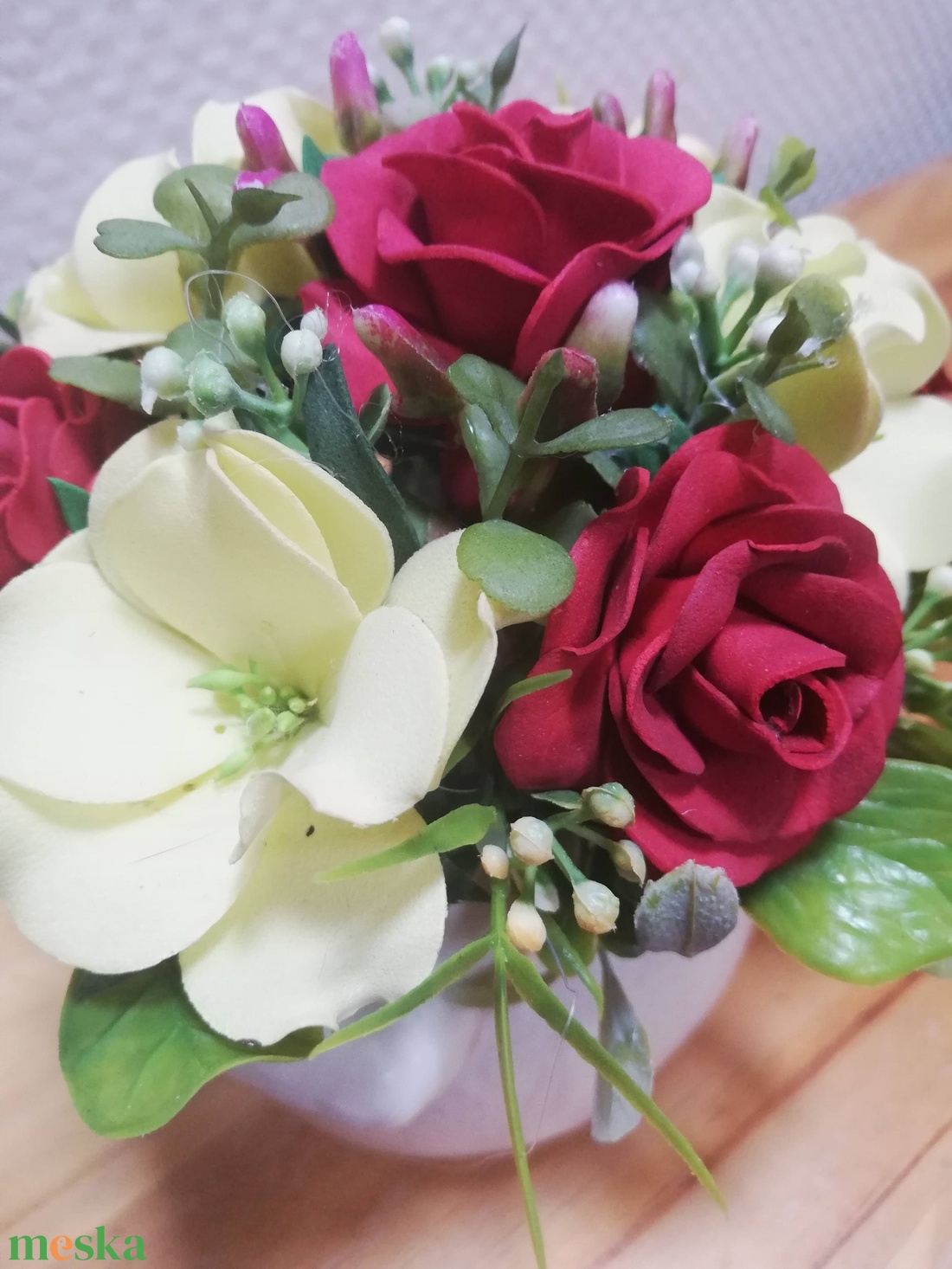 Virágos asztaldísz - otthon & életmód - virágdekoráció - virágdíszek - virágdísz kaspóban - Meska.hu