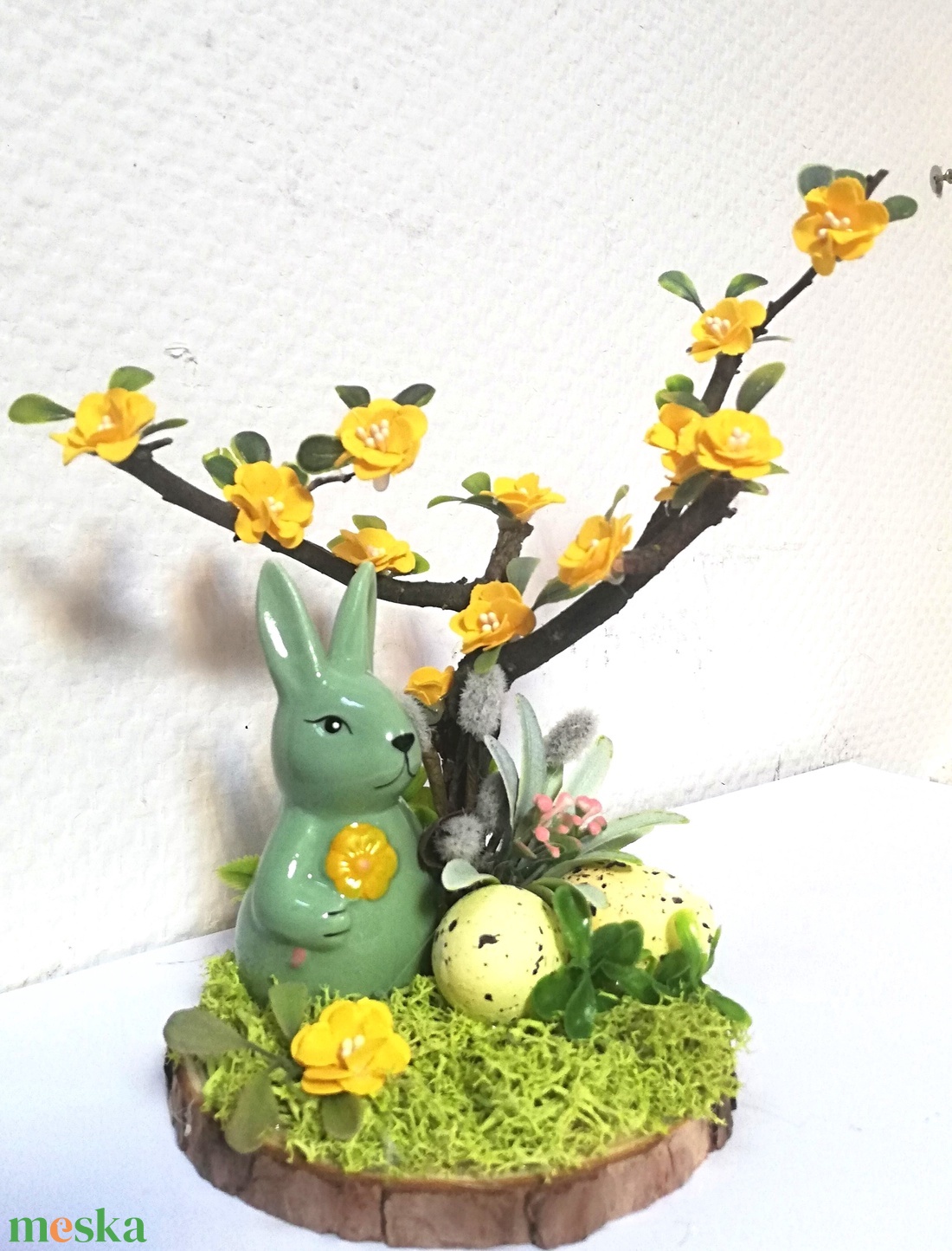 Nyuszis asztaldísz - ünnepi díszek, dekorációk - húsvéti díszek és dekorációk - húsvéti asztaldíszek - Meska.hu