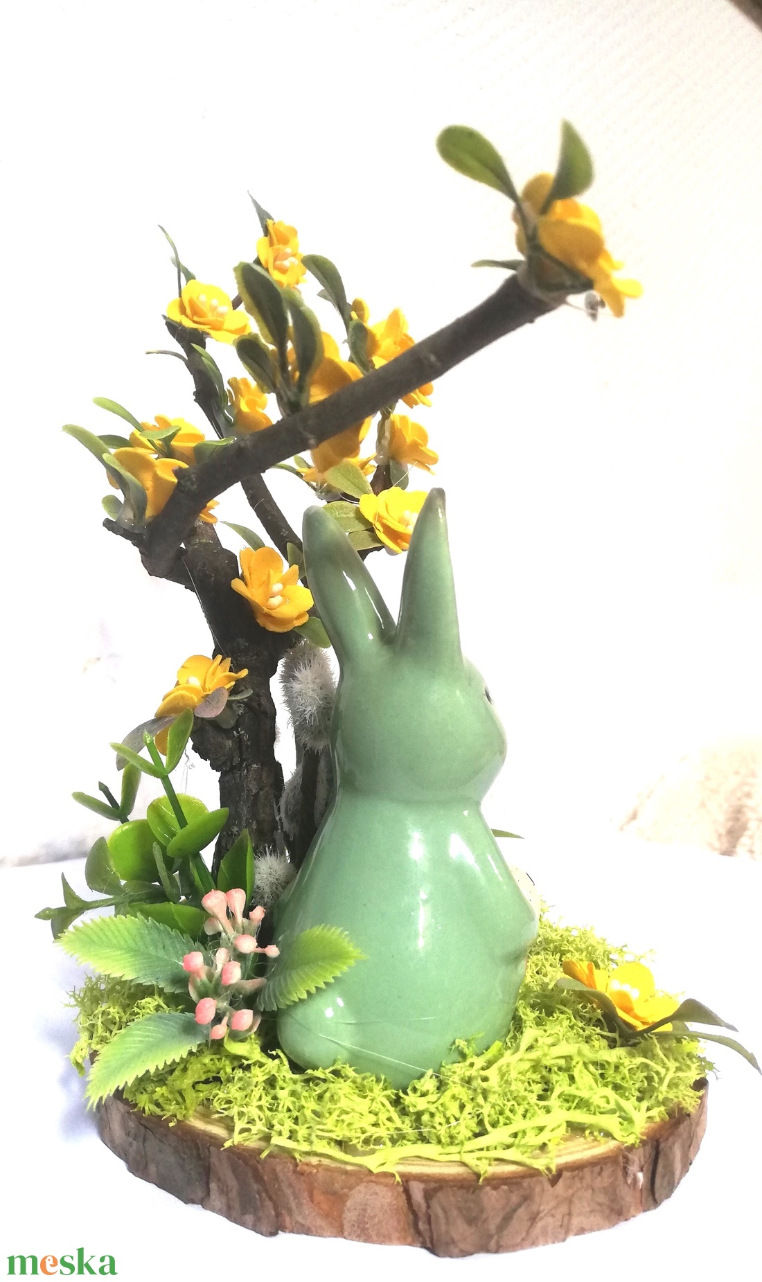 Nyuszis asztaldísz - ünnepi díszek, dekorációk - húsvéti díszek és dekorációk - húsvéti asztaldíszek - Meska.hu