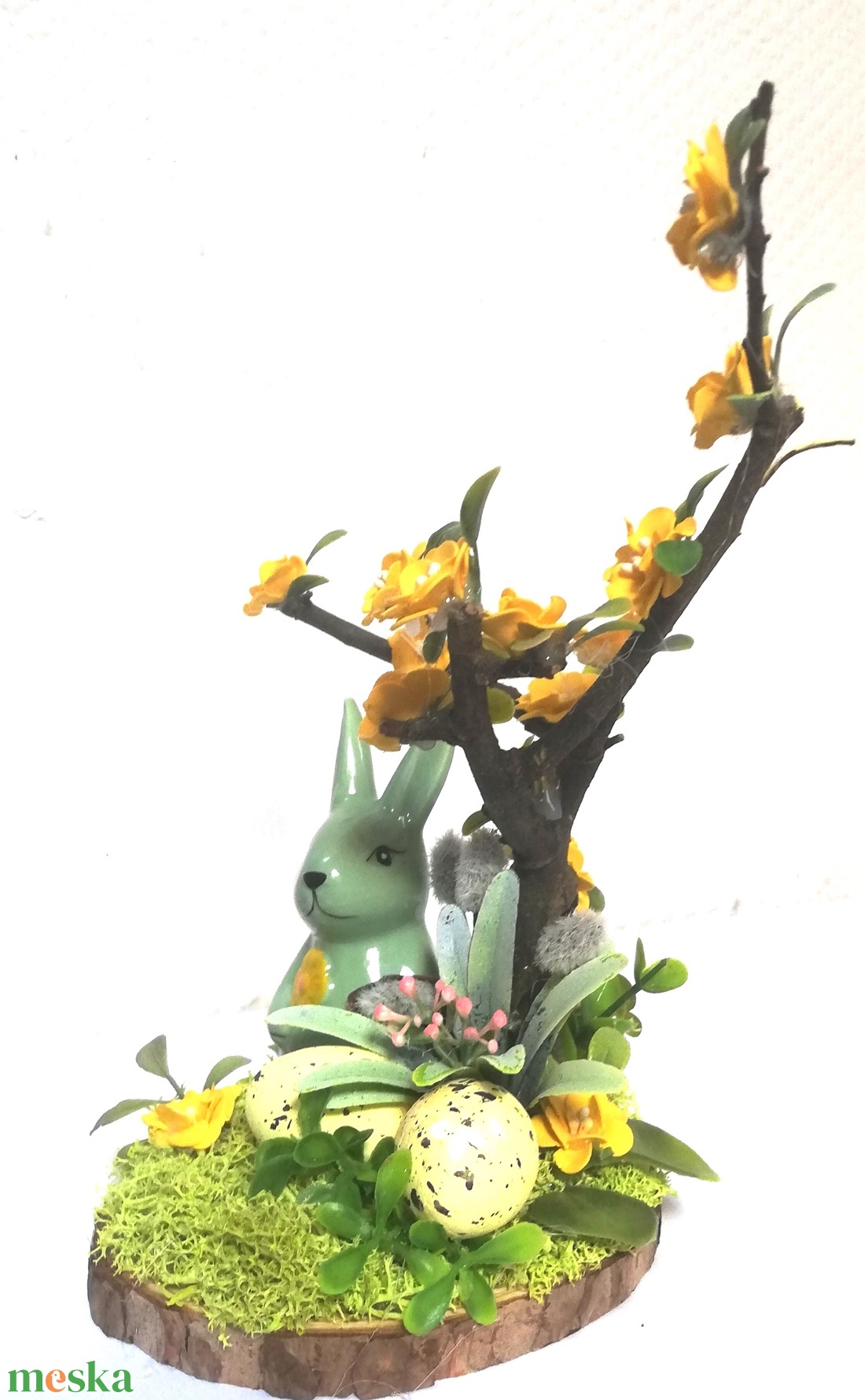 Nyuszis asztaldísz - ünnepi díszek, dekorációk - húsvéti díszek és dekorációk - húsvéti asztaldíszek - Meska.hu