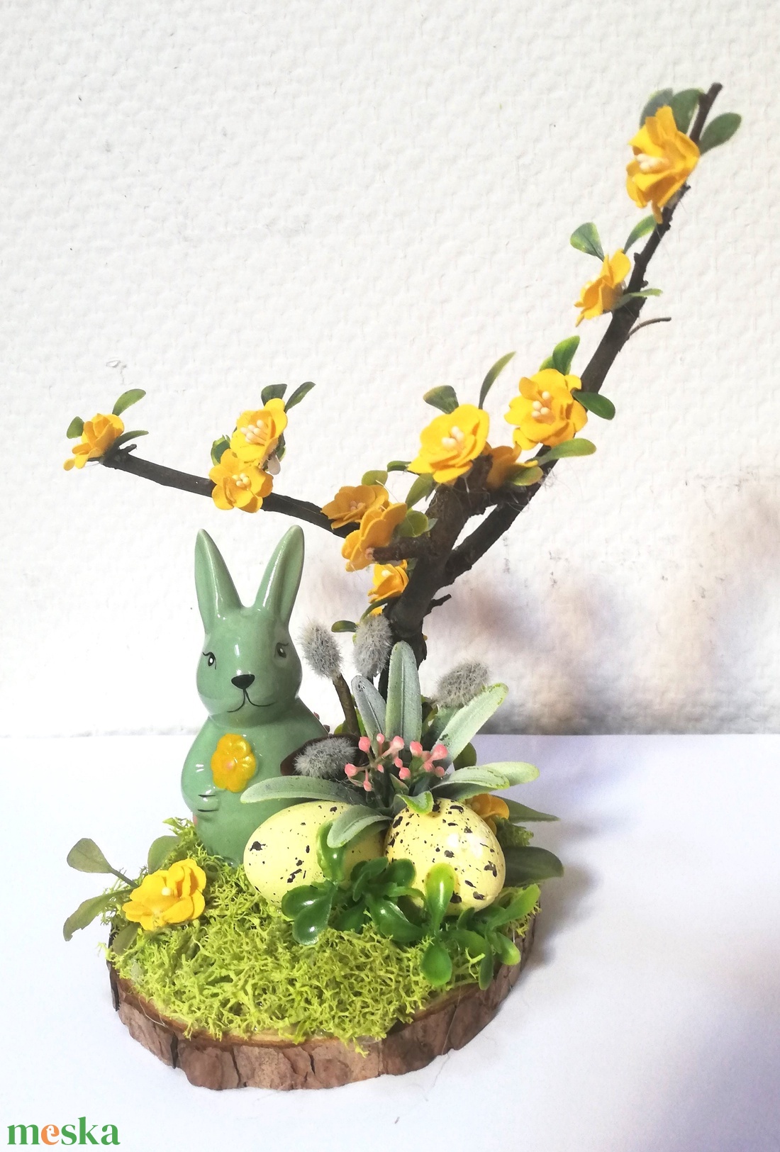 Nyuszis asztaldísz - ünnepi díszek, dekorációk - húsvéti díszek és dekorációk - húsvéti asztaldíszek - Meska.hu