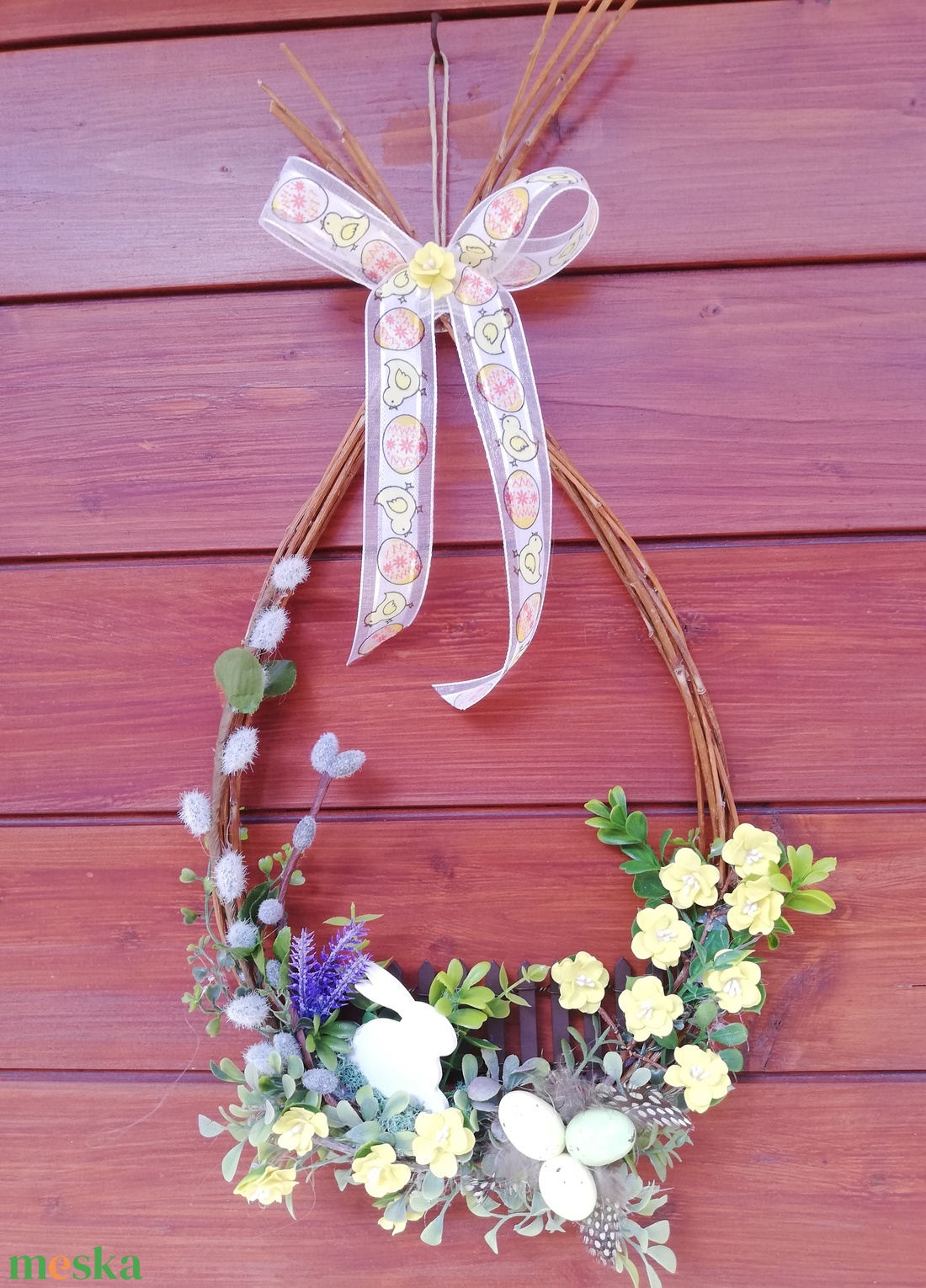  Húsvéti ajtódísz  - ünnepi díszek, dekorációk - húsvéti díszek és dekorációk - húsvéti ajtódísz, kopogtató - Meska.hu