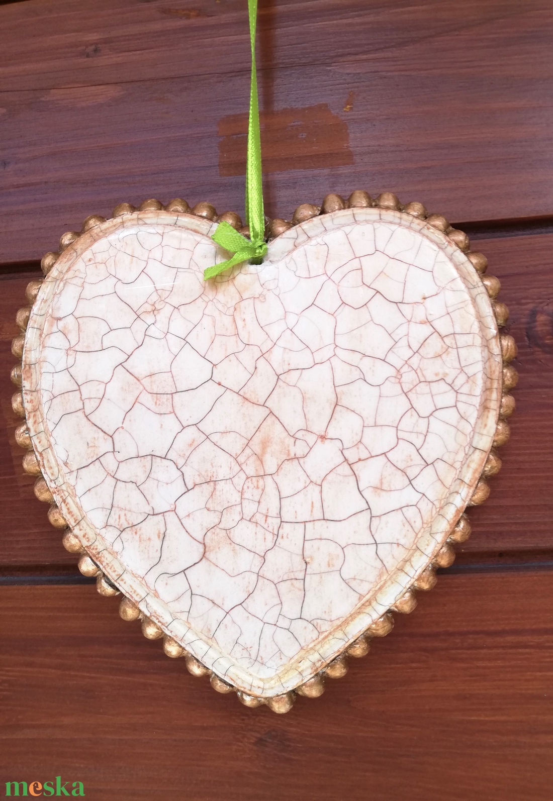  Rózsás szív alakú ajtó-, vagy ablakdísz - otthon & életmód - dekoráció - ajtó- és ablak dekoráció - ablakdísz - Meska.hu