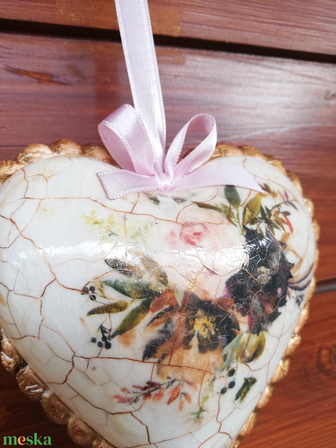 Anyák napi szív dekoráció - otthon & életmód - dekoráció - ajtó- és ablak dekoráció - ablakdísz - Meska.hu