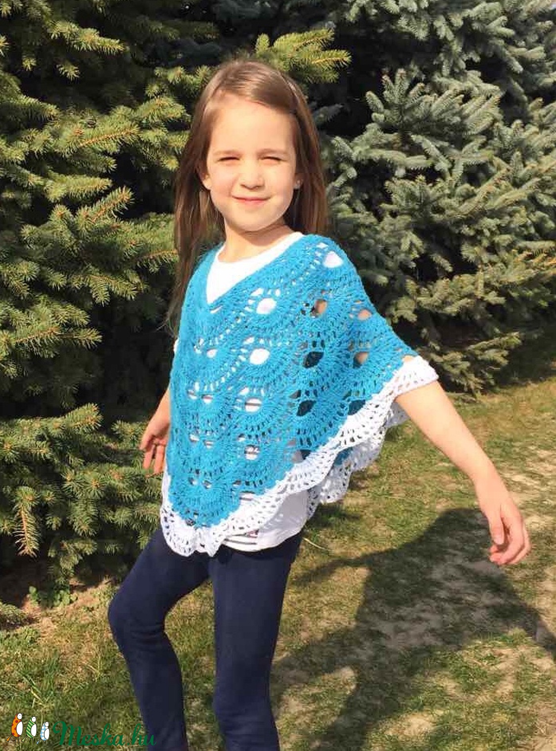 Hercegnő kislány poncsó választható színben - ruha & divat - babaruha & gyerekruha - pulóver - Meska.hu