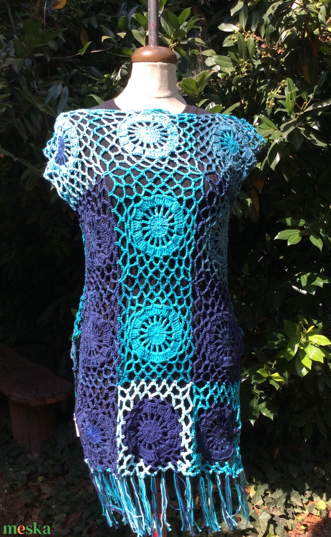 Laguna horgolt strandruha, fesztivál nyári ruha - ruha & divat - női ruha - ruha - Meska.hu