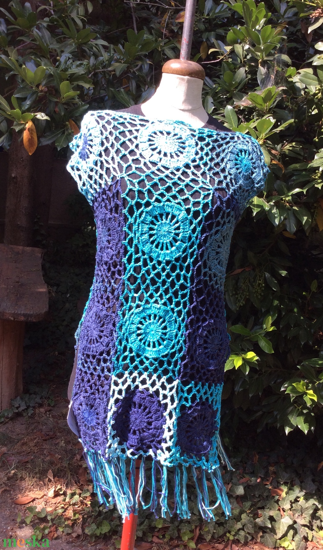 Laguna horgolt strandruha, fesztivál nyári ruha - ruha & divat - női ruha - ruha - Meska.hu