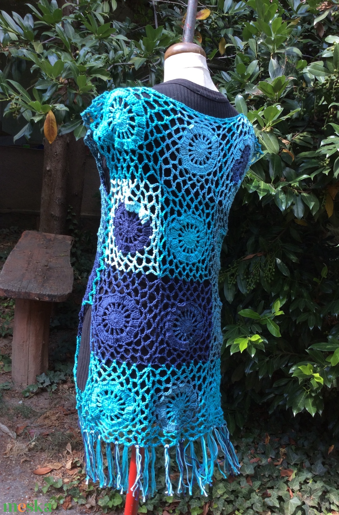 Laguna horgolt strandruha, fesztivál nyári ruha - ruha & divat - női ruha - ruha - Meska.hu