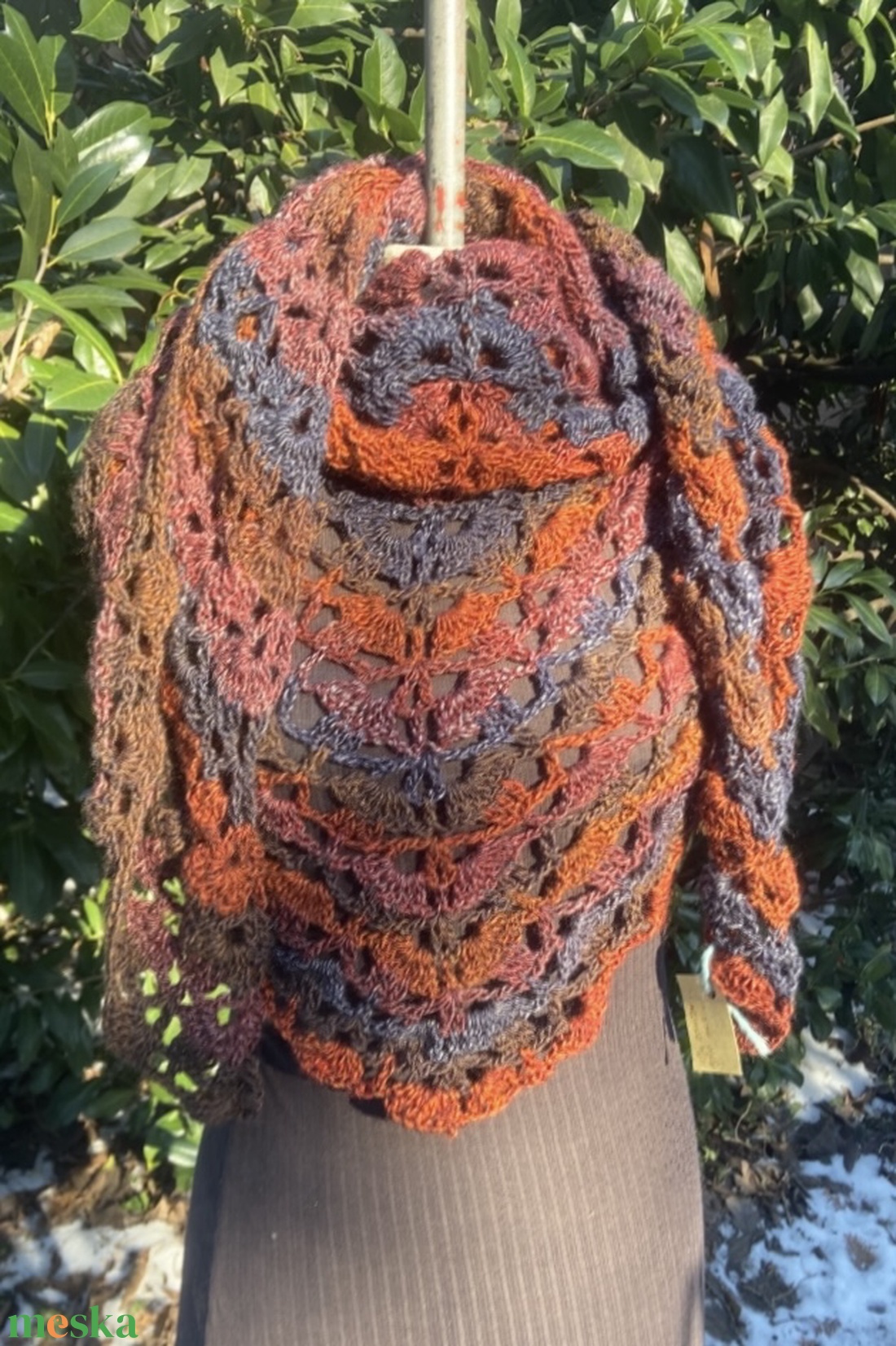 Őszi szonáta horgolt kendő, sálkendő - ruha & divat - sál, sapka, kendő - kendő - Meska.hu