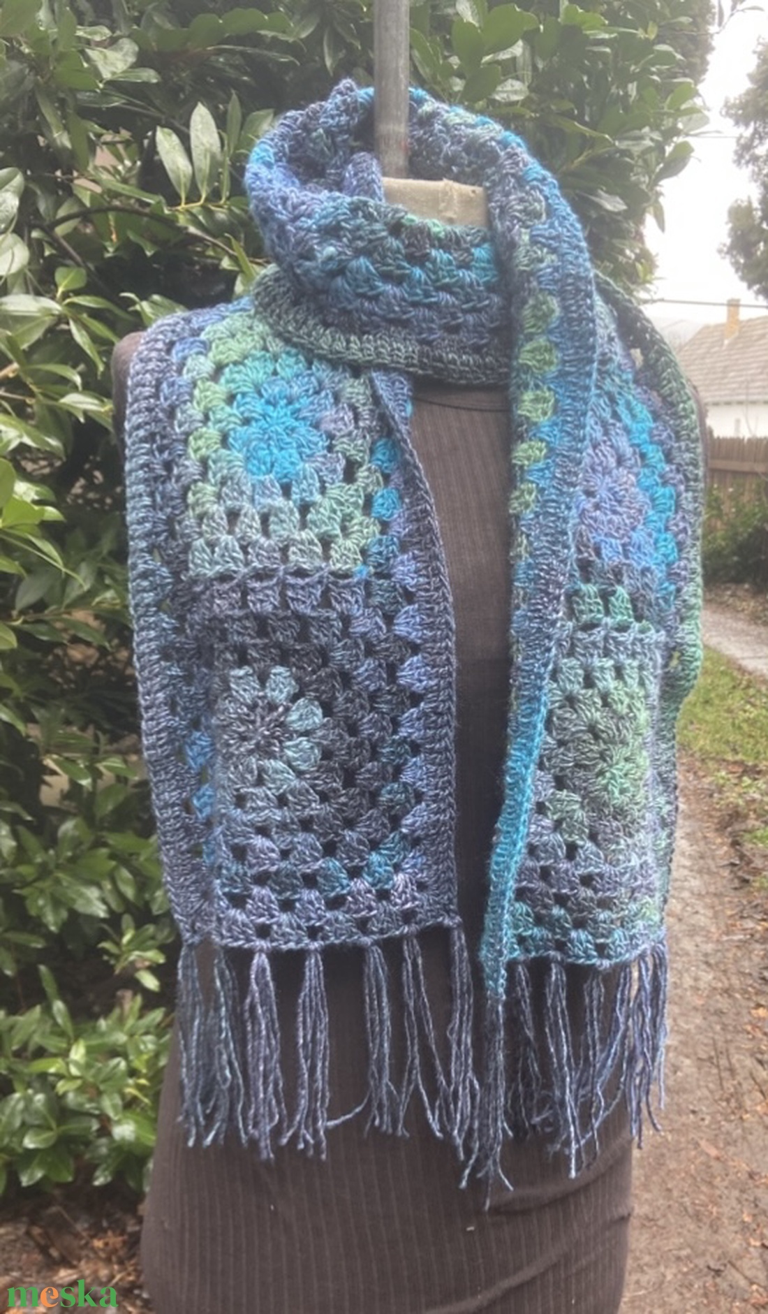 Jazzy Izland horgolt sál  - ruha & divat - sál, sapka, kendő - sál - Meska.hu