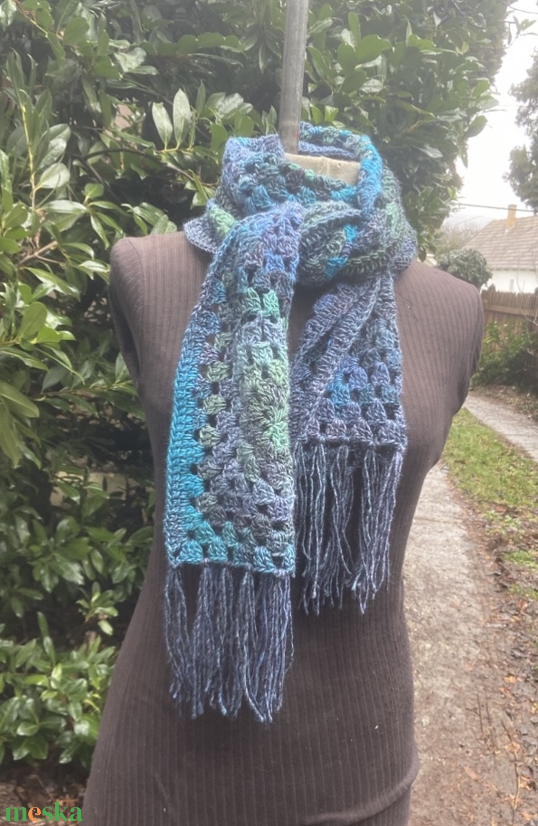 Jazzy Izland horgolt sál  - ruha & divat - sál, sapka, kendő - sál - Meska.hu