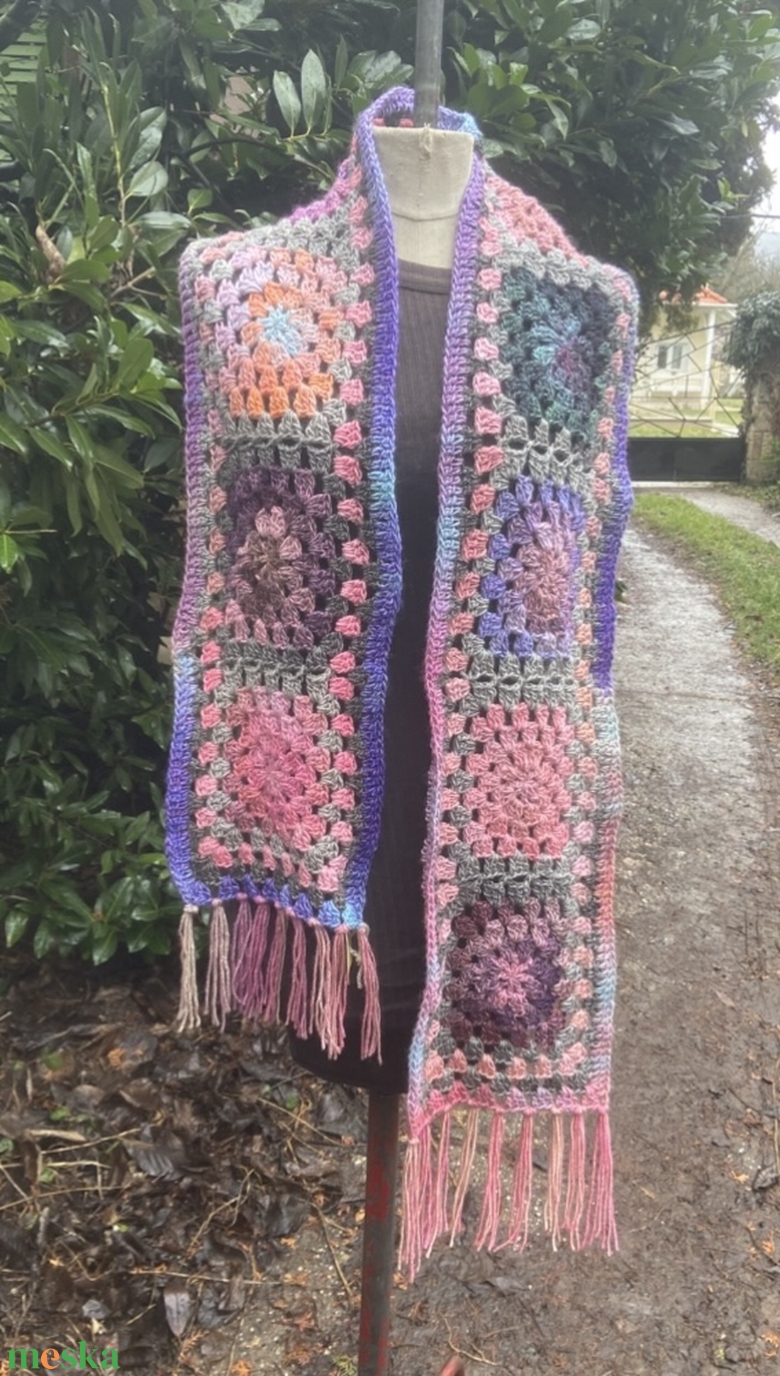 Jazzy Zerowaste horgolt sál  - ruha & divat - sál, sapka, kendő - sál - Meska.hu