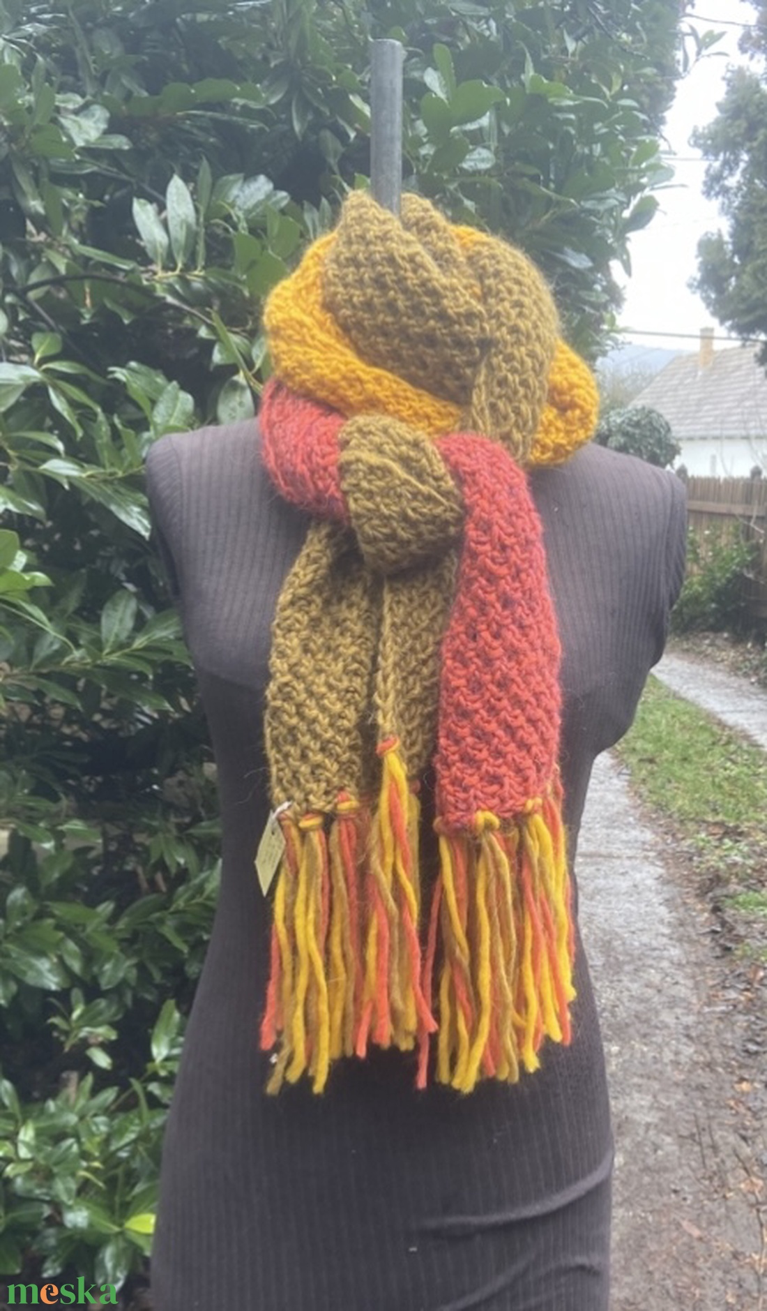Jazzy Art XXL  kötött sál - ruha & divat - sál, sapka, kendő - sál - Meska.hu