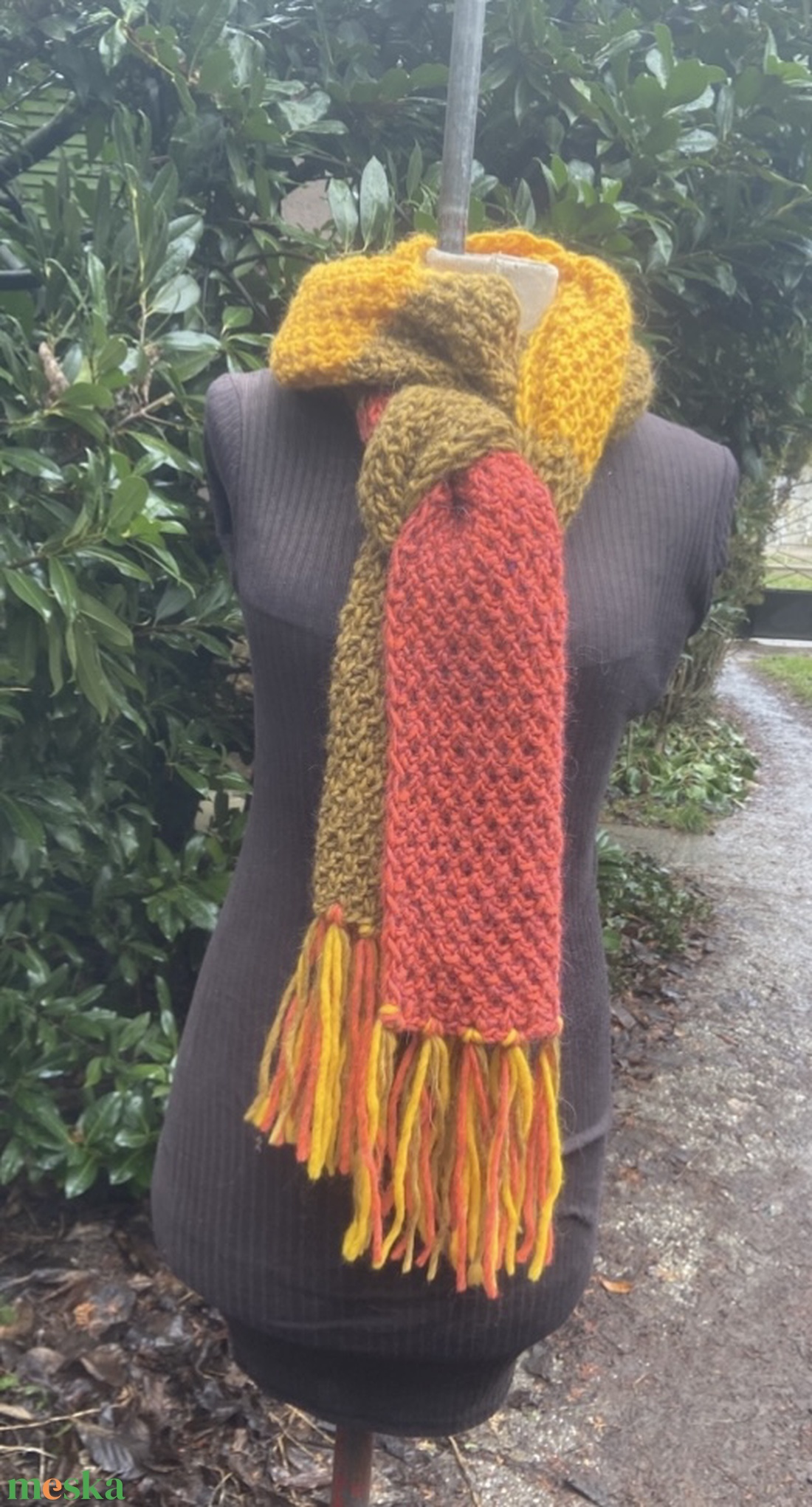 Jazzy Art XXL  kötött sál - ruha & divat - sál, sapka, kendő - sál - Meska.hu