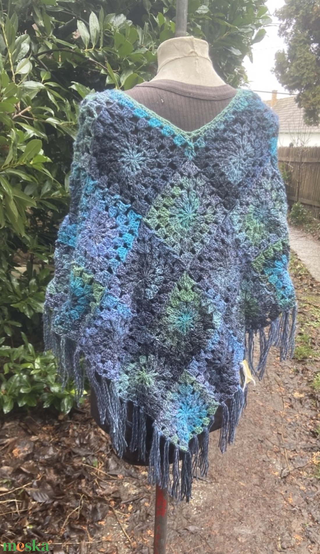 Északi Tündér Poncsó egyedi horgolt Poncsó  - ruha & divat - női ruha - poncsó - Meska.hu