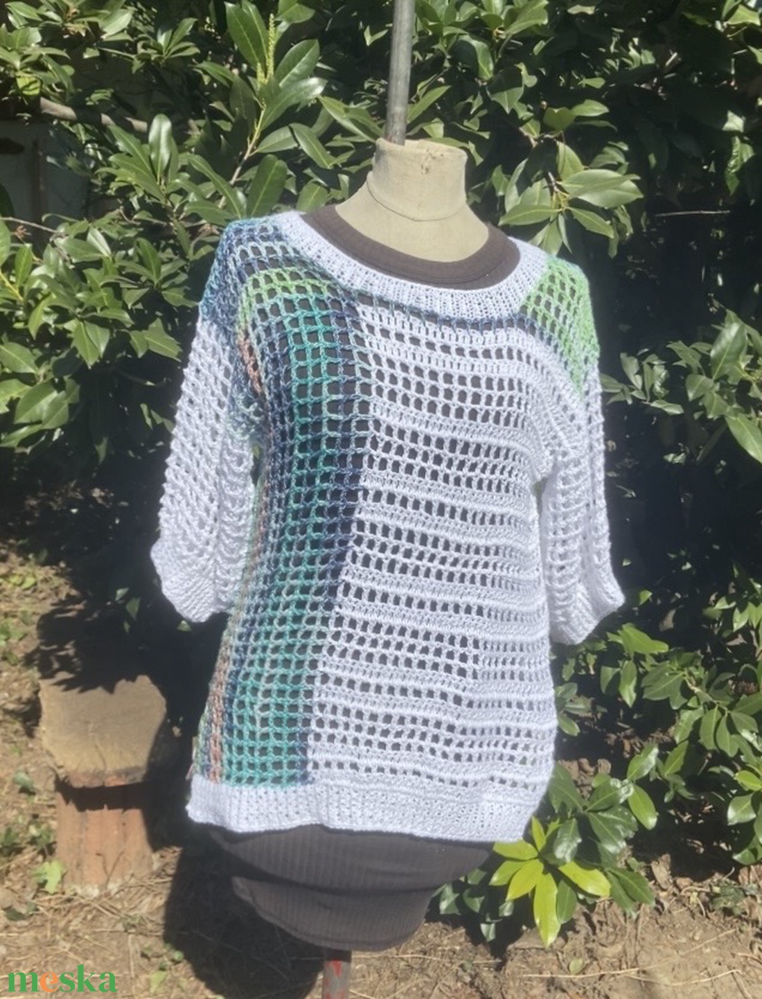 Jazzy Summer horgolt felső  - ruha & divat - női ruha - póló, felső - Meska.hu