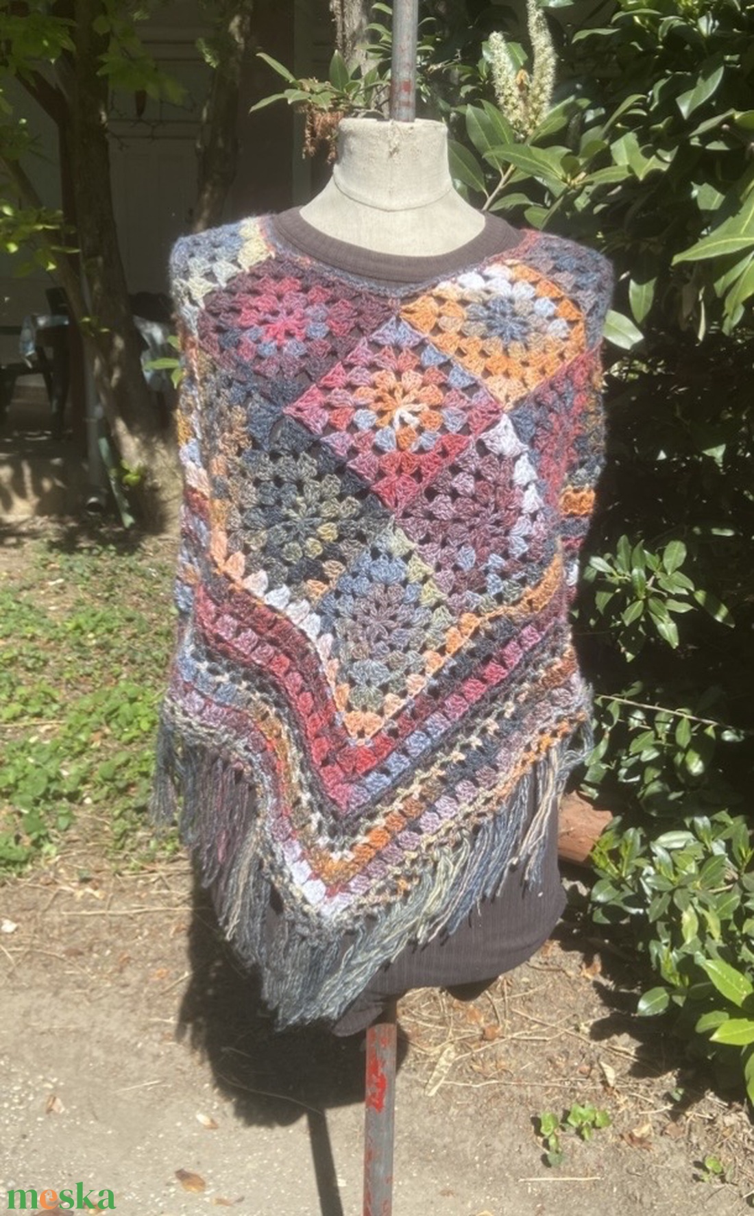 Jazzy horgolt poncsó - ruha & divat - női ruha - poncsó - Meska.hu