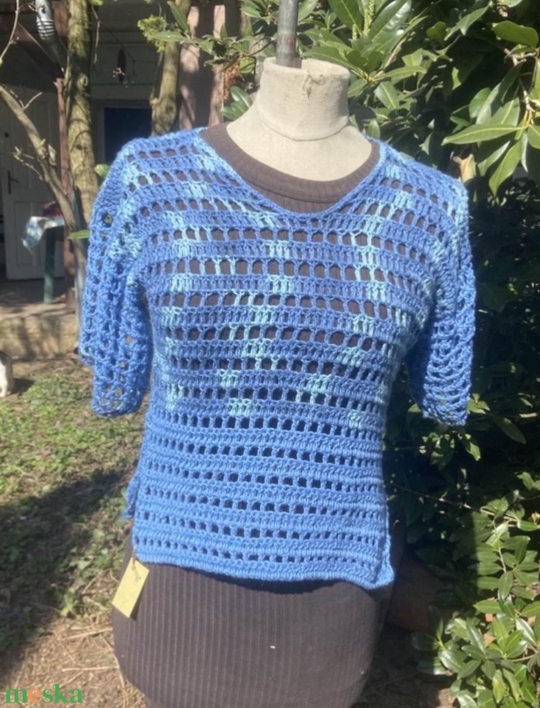 Jazzy horgolt pamut felső  - ruha & divat - női ruha - póló, felső - Meska.hu