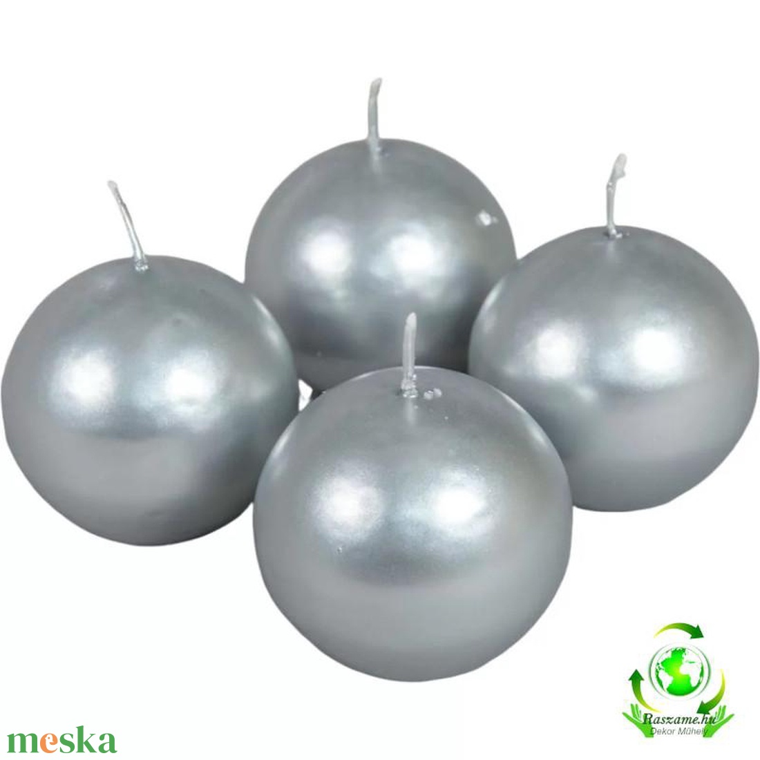 Metál gömb gyertya 60 mm - ezüst - kellékek & szerszámok - dekorációs kellékek - dekorációs gyertya - Meska.hu Metál gömb gyertya 60 mm - ezüst - kellékek & szerszámok - dekorációs kellékek - dekorációs gyertya - Meska.hu