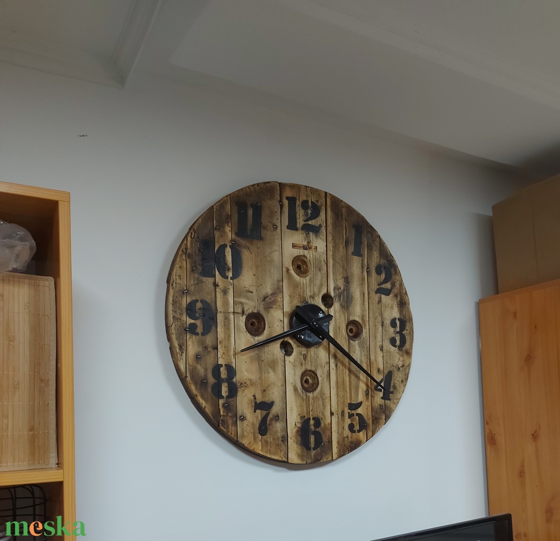 Kábeldob falióra  - otthon & életmód - dekoráció - fali és függő dekoráció - falióra & óra - Meska.hu