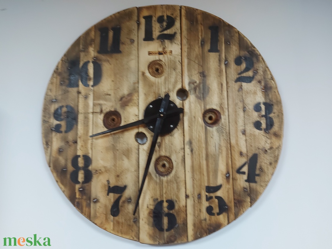 Kábeldob falióra  - otthon & életmód - dekoráció - fali és függő dekoráció - falióra & óra - Meska.hu