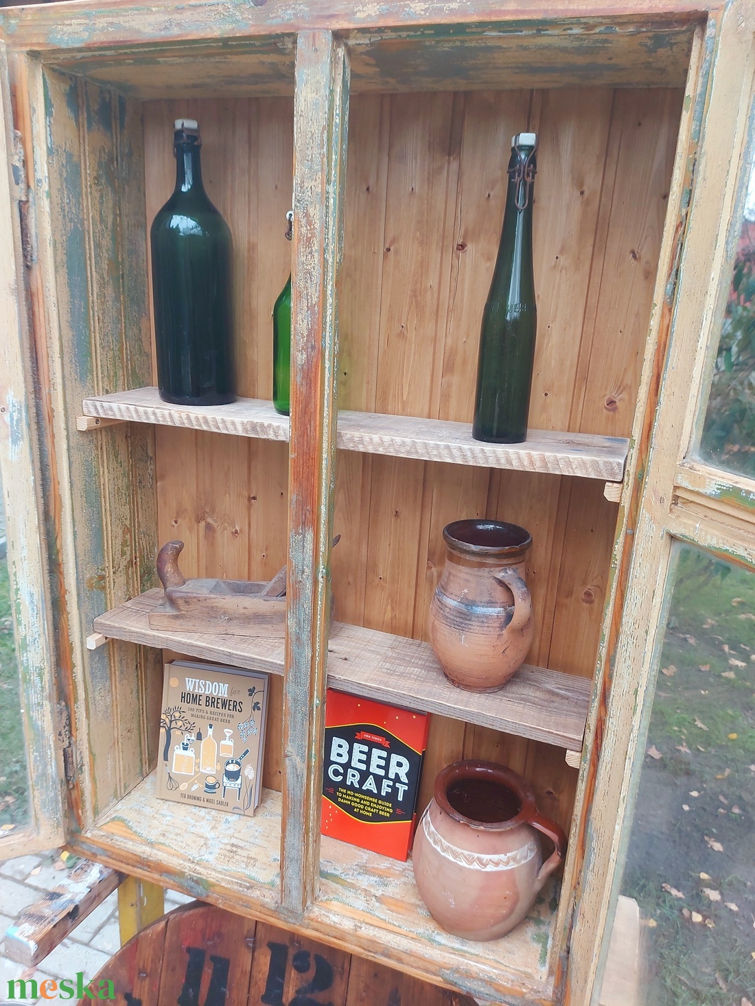 Régi ablak vitrin  - otthon & életmód - bútor - polc - Meska.hu